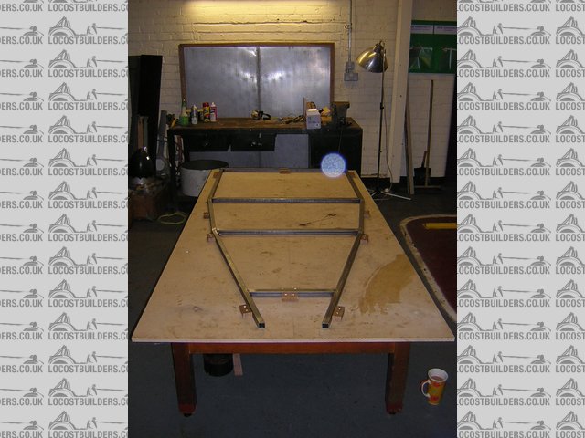 The base frame laid up on the base board